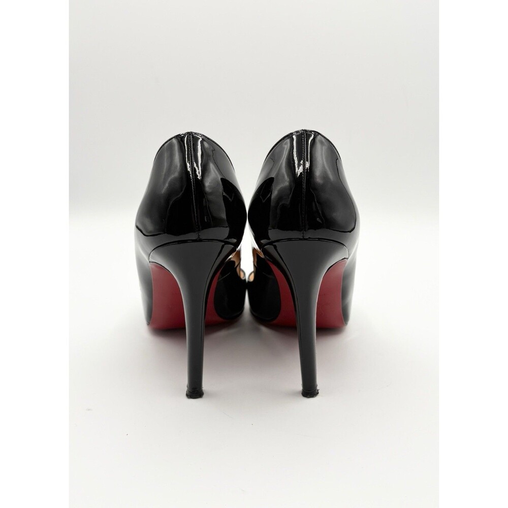 Christian Louboutin Black Patent Leather Stiletto Heels New Decoltissimo EU 38 - Picture 9 of 15